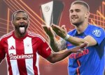 foto: GSP | Daniel B?rligea vs. Ayoub El Kaabi ? GSP a analizat duelul atacanților din FCSB - Olympiakos